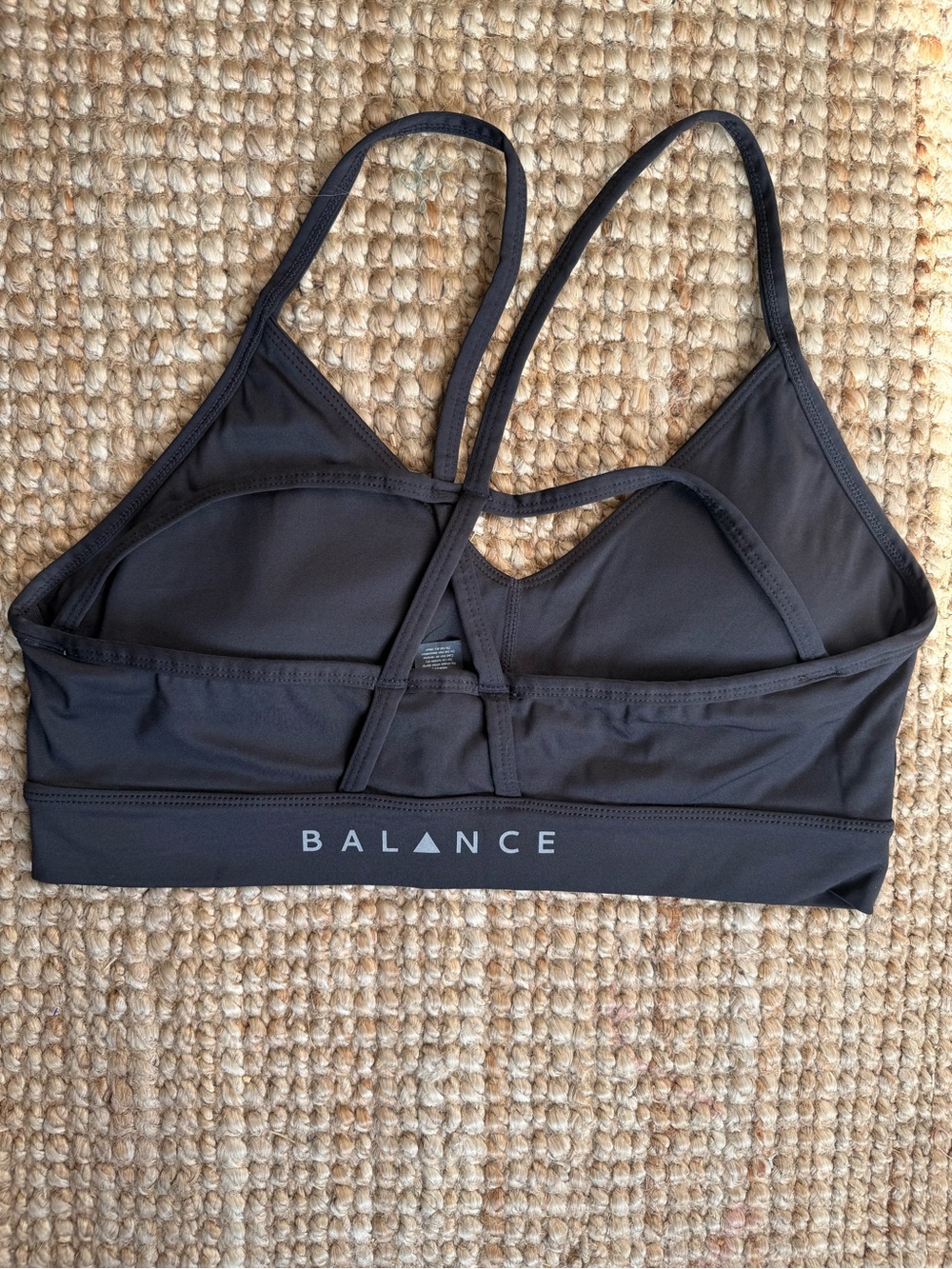 Vintage Balance Athletica L Black Strappy Sports Bra